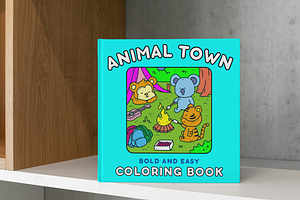 Animal Town Bold and Easy Printable, an Animal Illustration by Image for Sale