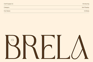 CS Brela – Elegant Serif Font, a Serif Font by Craft Supply Co.