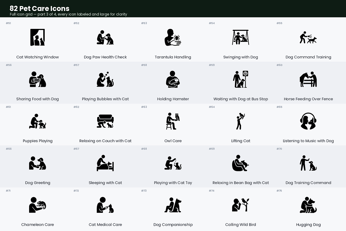 Pet Care Icons, a Solid Icon by Symbolic Language (Photo 4 of 6)
