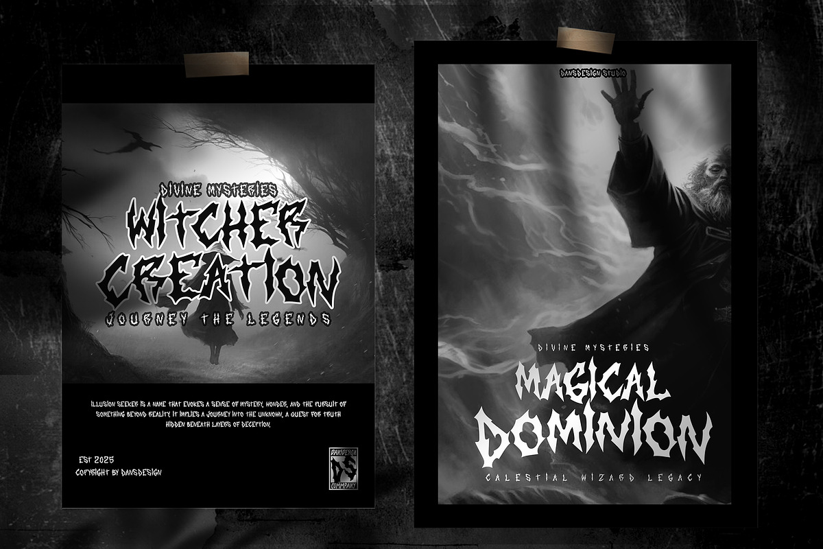 Blackened Rumbling Black Metal Rough, a Blackletter Font by dansdesign (Photo 6 of 12)