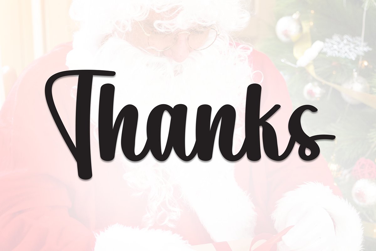 Elegant Santa | Script Font, a Handwritten Font by Scratchones (Photo 8 of 8)