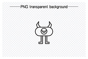 Cute Monster Character Icons, an Outline Icon by Designfour (Thumbnail 4 of 7)