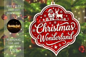 Christmas Wonderland Ornament SVG