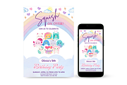 Squishmallow Birthday Invitation, an Invitation Template by Earth5168 (Thumbnail 1 of 9)