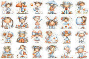 Whimsical Easter Girl Clipart, an Illustration by designcity5 (Thumbnail 2 of 5)