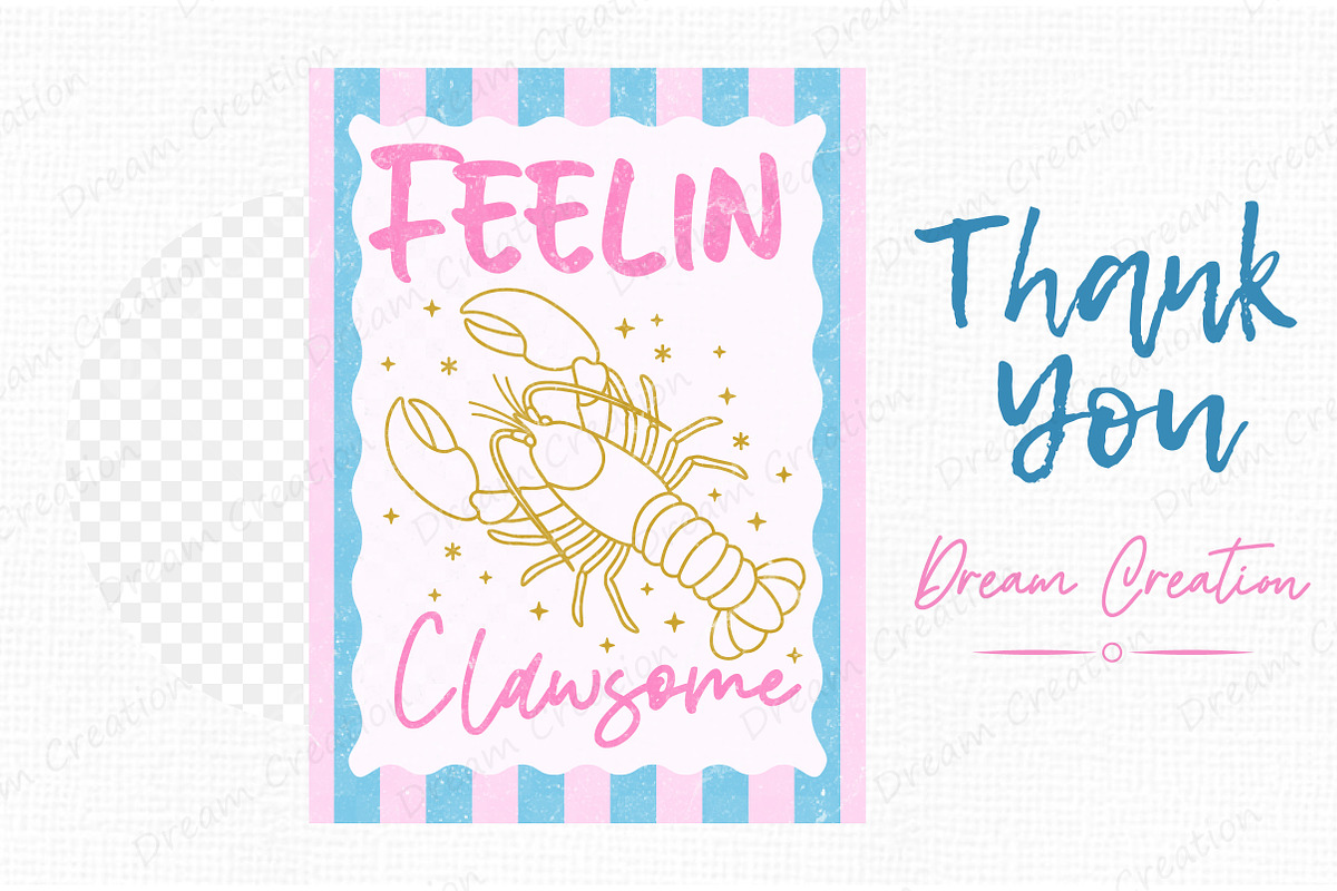 Summer Lobster PNG Hand Drawn Line A, an Illustration by Dream Creation (Photo 7 of 7)