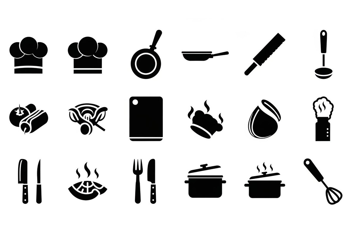Kitchen Cooking Icon Vector Bundle, an Illustration by jahid234 (Photo 3 of 51)