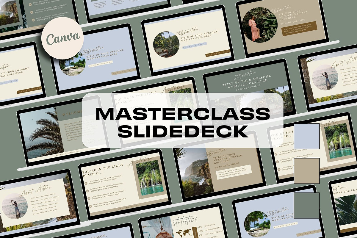 Masterclass Deck - Tropical Boho, a Presentation Template by Freedom Business Shop (Photo 1 of 11)