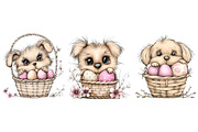 Whimsical Funny Spring Dogs Clipart, an Illustration by DreamPrint404 (Thumbnail 5 of 6)