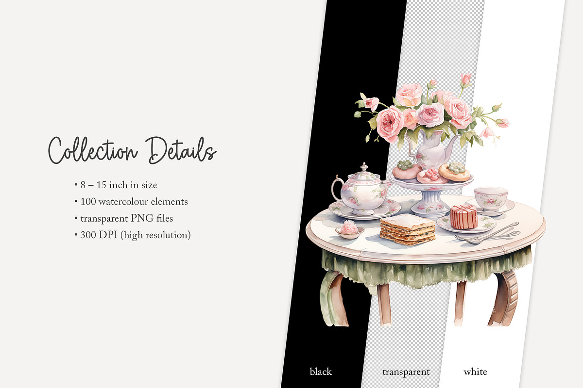 100 afternoon tea clip art, a Food Illustration by Poppy Lane Studio (Photo 13 of 13)