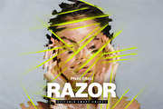 Razor Abstract Photo Effect Template, a Layer Style Add-On by DesignerCandies (Thumbnail 1 of 5)