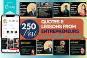 Quotes &  Lessons from Entrepreneurs, a Social Media Template by Viral Content Design (Thumbnail 1 of 10)