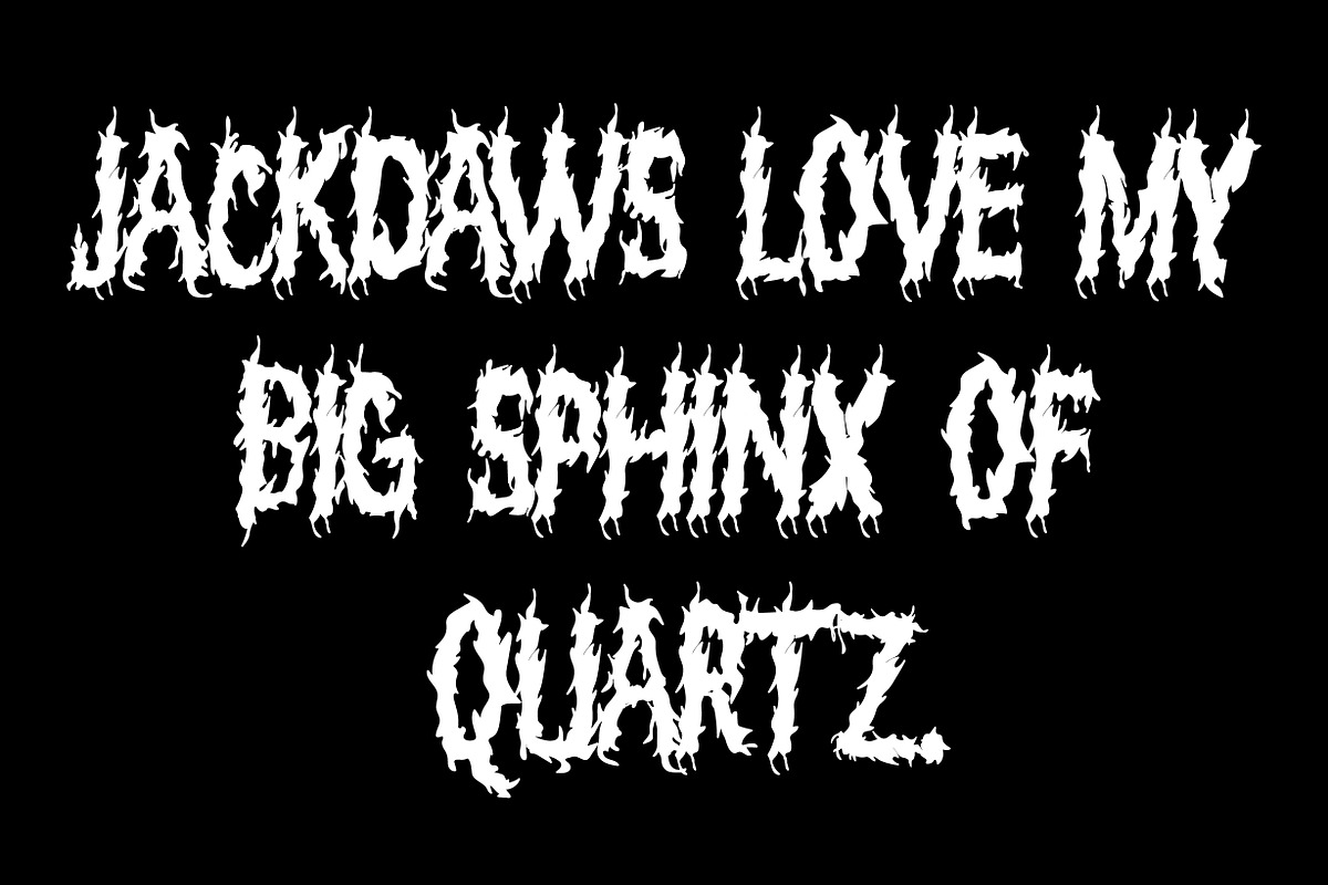 Death angel - Death metal font style, a Blackletter Font by NuType (Photo 7 of 9)