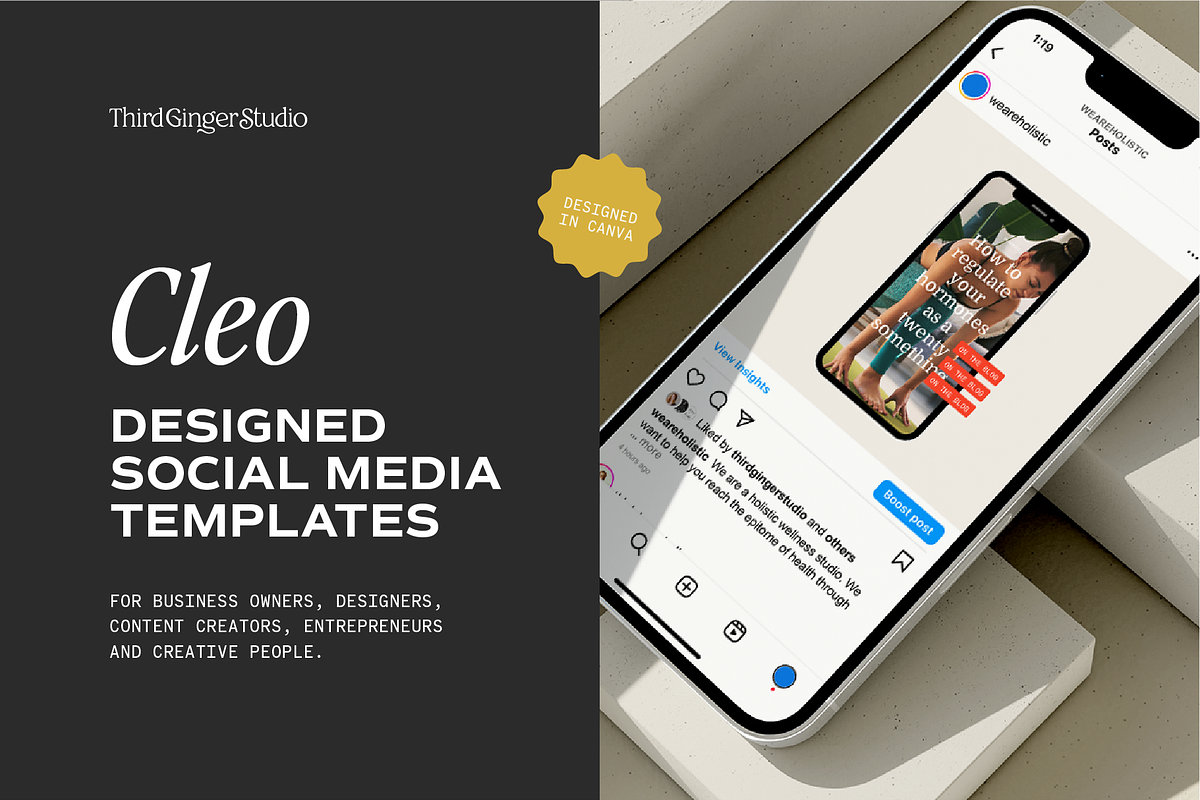 CLEO | Canva Social Media Templates, a Social Media Template by Third Ginger Studio (Photo 7 of 8)