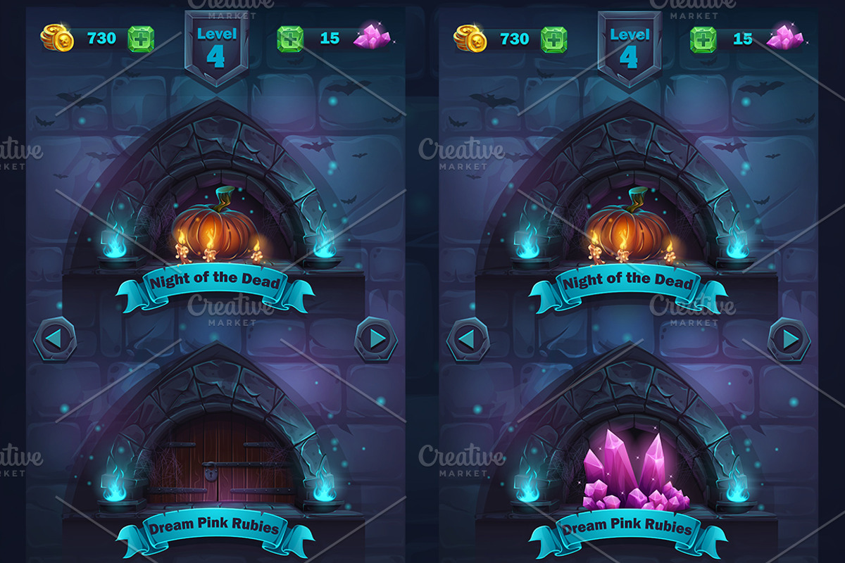 Monster Battle GUI, a Texture Illustration by Nearbirds