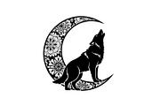 Mandala Moon Wolf SVG Bundle, an Illustration by Gaye Art (Thumbnail 2 of 31)