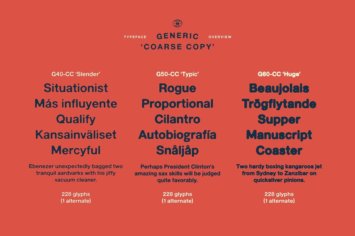 Generic Typeface Collection, a Sans Serif Font by More Etc. Studios (Photo 6 of 20)