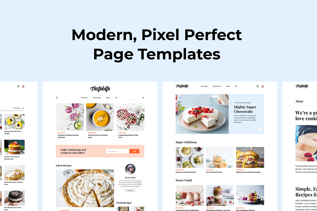 Tastebite - Food Recipes Template, a HTML Template by Fabrx Design (Photo 4 of 6)