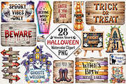 Halloween Wooden Board Sublimation, an Illustration by RobertsArt (Thumbnail 1 of 7)