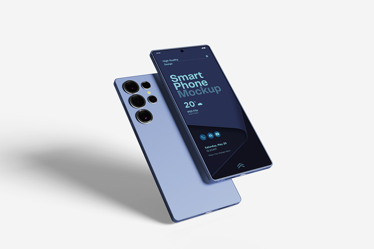 Smartphone Mockup Set for App and UI, a Product Mockup by bimockup (Photo 5 of 6)