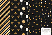 Gold Foil Digital Papers in Black, a Pattern Graphic by Amanda Ilkov (Thumbnail 2 of 4)