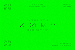 Joky - Light futuristic font
