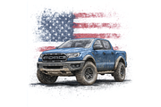 Prompt Watercolor America Clipart, a Decorative Illustration by Creative design (Thumbnail 3 of 7)