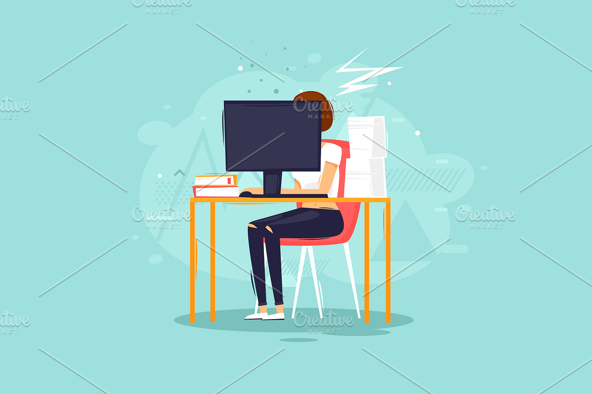 Teamwork, office life, a Person Illustration by Podis (Photo 3 of 6)