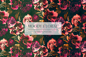 Moody Floral Seamless Pattern