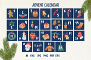 Cozy Christmas Advent Calendar, a Seasonal Illustration by Checks & Dots (Thumbnail 1 of 4)