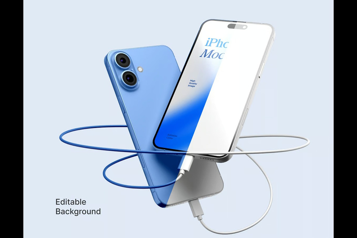 iPhone 16 Mockup, an iPhone Mockup by Se٧enStudio (Photo 4 of 5)