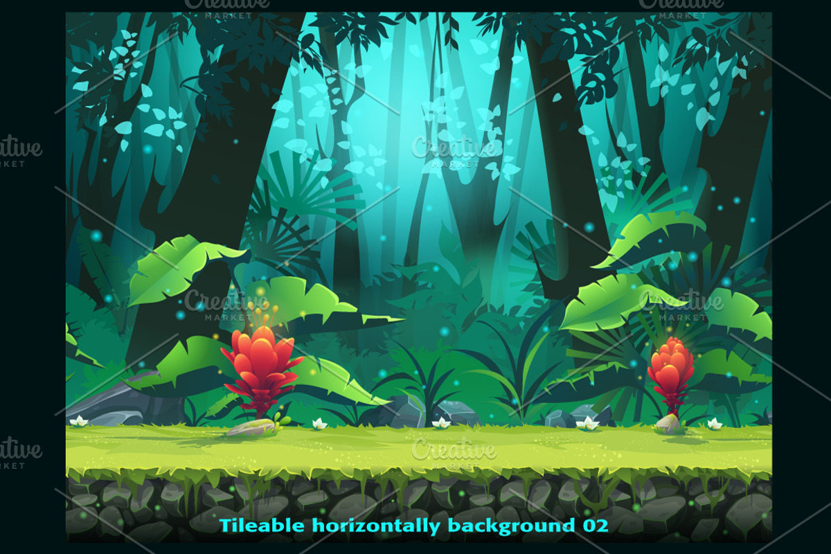 Tileable jungle, an Illustration by Nearbirds (Photo 3 of 5)