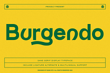 Burgendo Sans Serif Display Font
