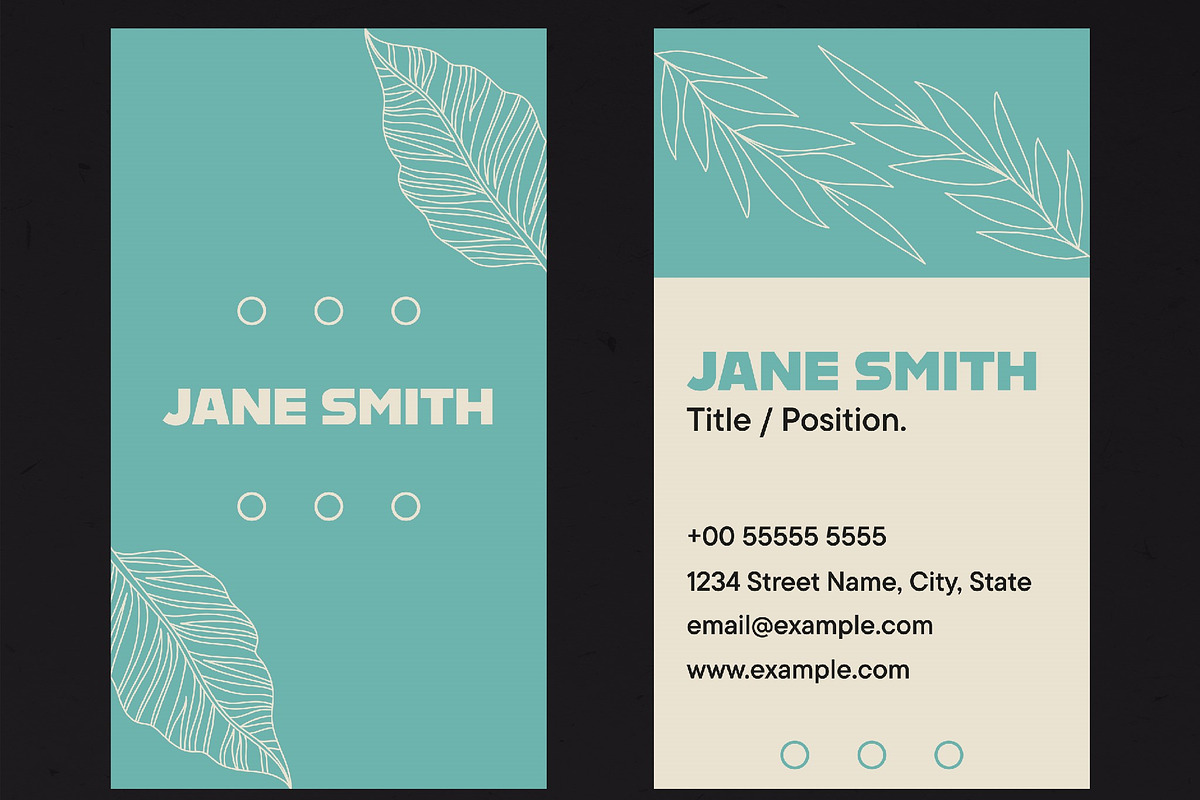 Minimalist Business Card Leaves, a Templates & Theme by studiogstock (Photo 3 of 3)