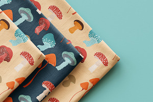 Seamless Mushroom Patterns