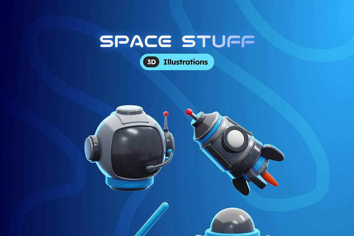 Space Stuff 3D Icons, an Object 3D Model by Rakata Studio (Photo 7 of 7)