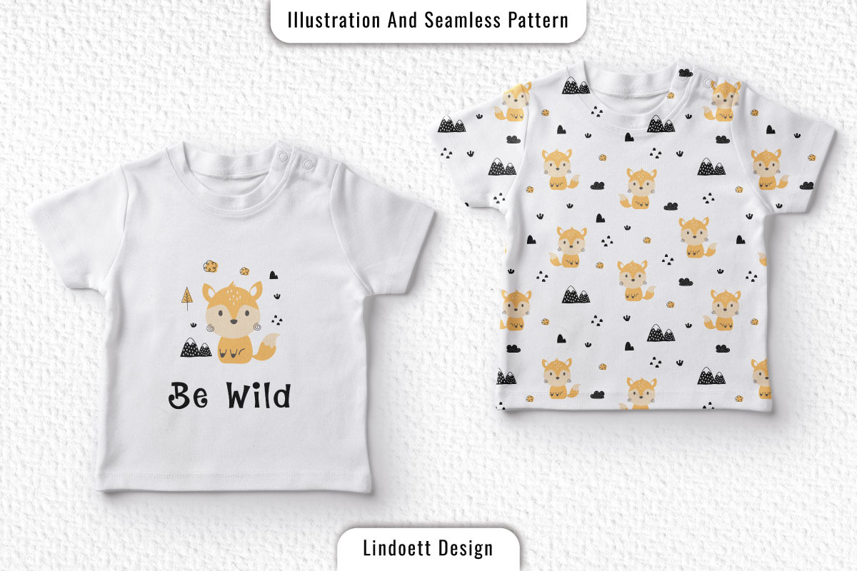 Seamless pattern with cute fox, a Pattern Graphic by lindoet23 (Photo 2 of 3)