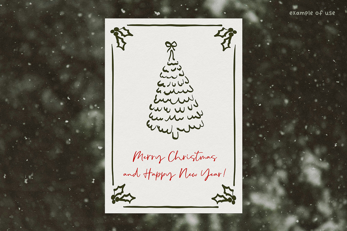 Coquette Christmas hand drawn set, a Seasonal Illustration by Madiwaso (Photo 14 of 14)