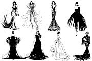 50 beautiful girls in evening dresse, a Decorative Illustration by AnastasiyaOleynik (Thumbnail 3 of 7)