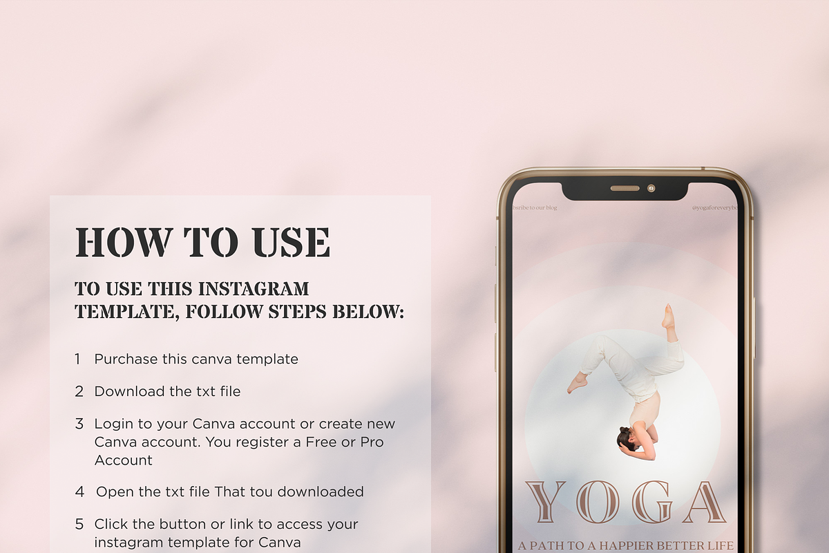 Yoga Instagram Canva Template Buri, a Social Media Template by VeliusCreativeStudio (Photo 8 of 9)
