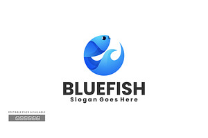 Blue Fish Gradient Colorful Logo, a Branding & Logo Template by ivan_artnivora