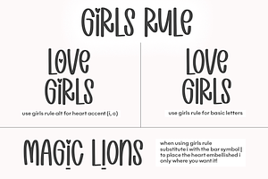 Girls Rule Cute Handwritten Font