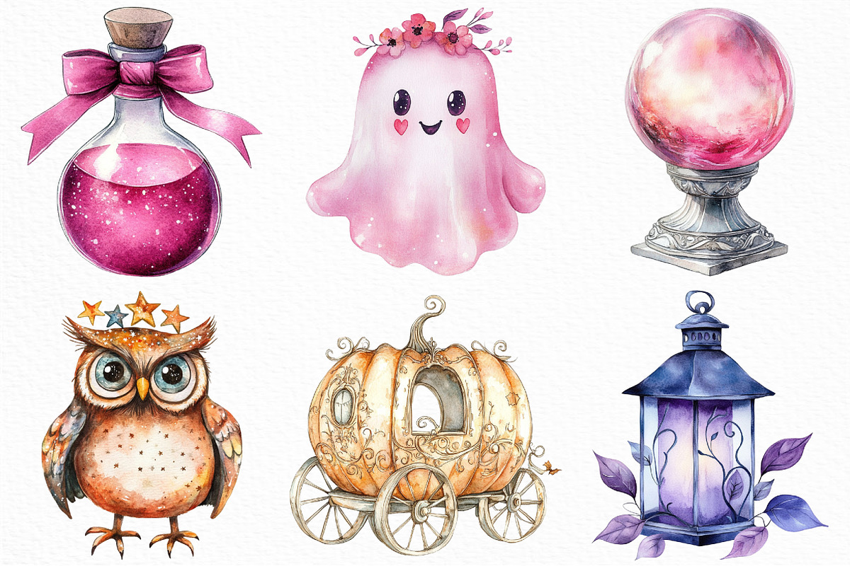 Beautiful Halloween Clipart Bundle, an Illustration by Craft Nest (Photo 2 of 6)