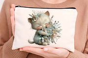 Whimsical Spring Cats Clipart, an Illustration by Digital Artistic99 (Thumbnail 5 of 9)