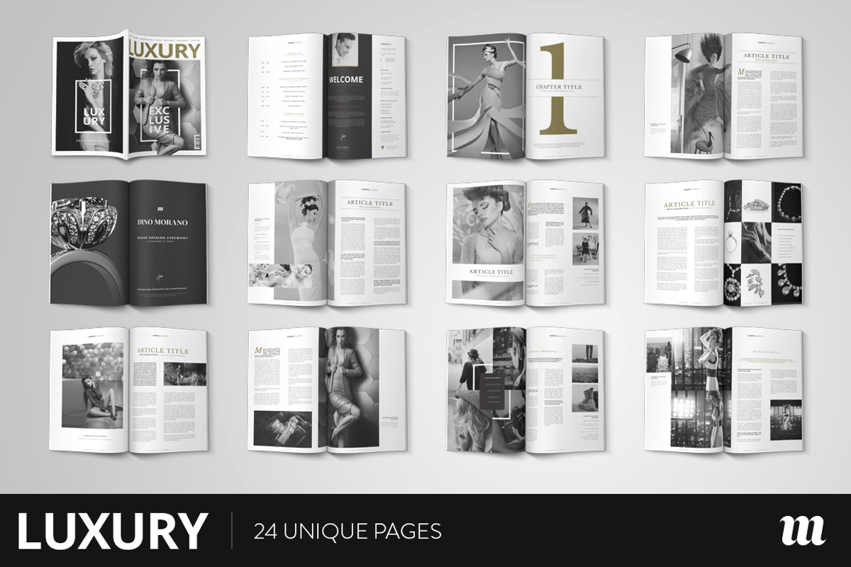 Luxury Magazine InDesign Template, a Magazine Template by Mate Toth (Photo 2 of 5)