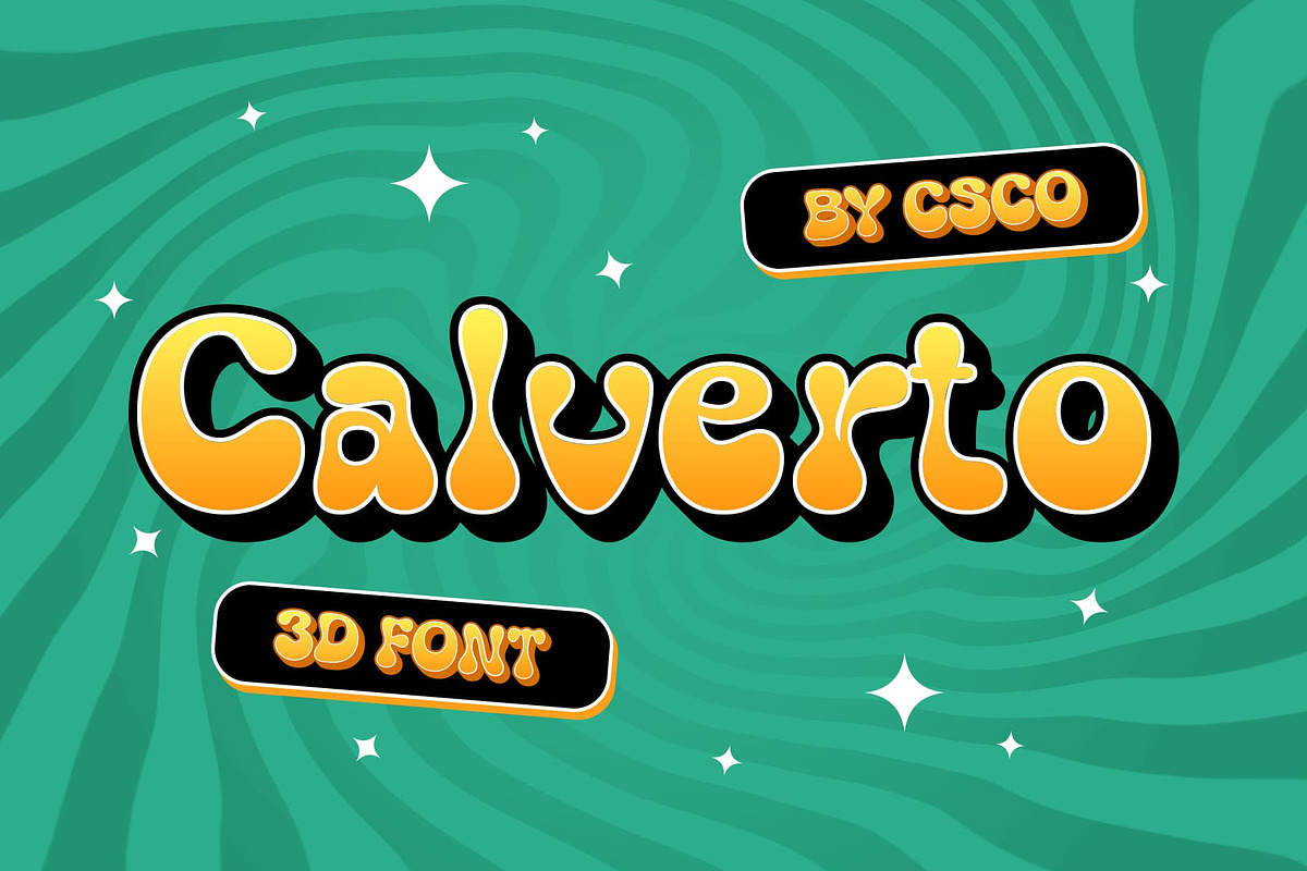 Calverto 3D, a Sans Serif Font by Craft Supply Co. (Photo 1 of 8)