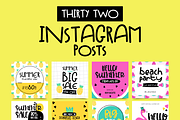 32 Instagram post-SUMMER sale, a Social Media Template by himoki (Thumbnail 3 of 3)