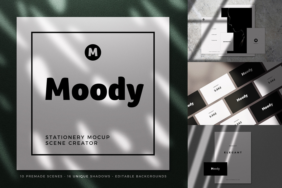 Moody Stationery Mockups, a Print Template by AndrewPixel (Photo 1 of 8)