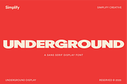 Underground - Bold Display Font, a Sans Serif Font by Simplify Creative (Thumbnail 1 of 12)