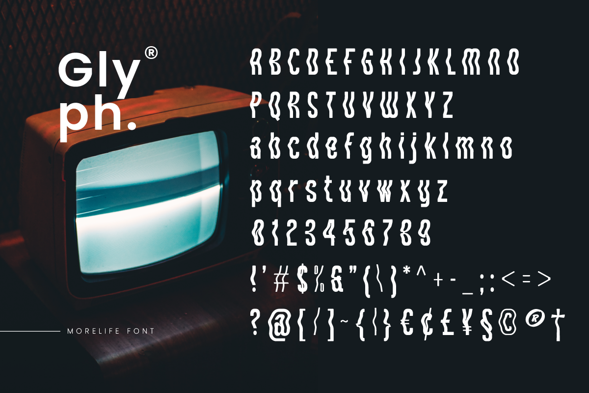 Morelife A Display Typeface, a Sans Serif Font by Ronny Studio (Photo 9 of 10)